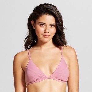 NWT swimsuit bikini triangle top Xhilaration pink